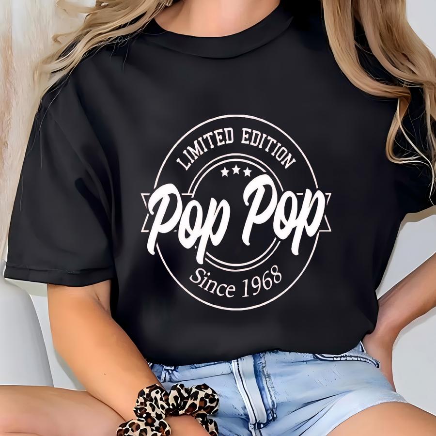 Pop Pop Shirt, Pop Pop Limited Edition Est. Year Hoodie, Pop Pop Gift, Father's Day Gift, Pop Pop Christmas Gift T-shirt