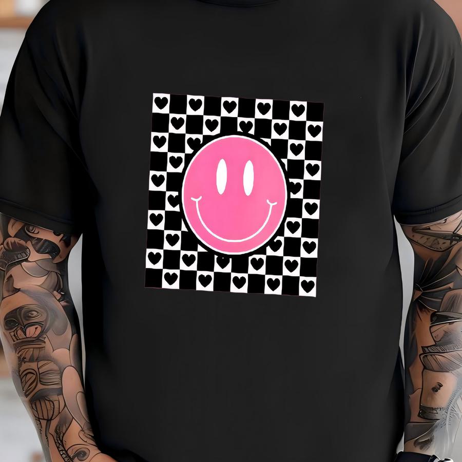 Youth Valentine Sweatshirt: Retro Face Design T-shirt