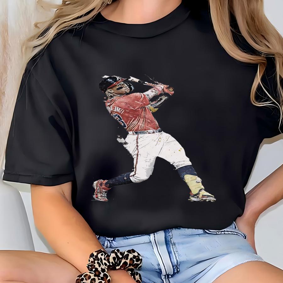 Ronald Acuna Jr Poster Atlanta Braves Wall Art Print Baseball Artwork Mlb Sports Framed Canvas Print Home Decor Gift M150 Christmas Gift T-shirt
