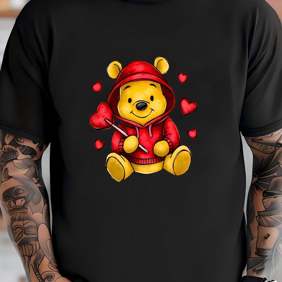 Valentine Sweatshirt, Magical Valentines Day, Pooh Valentine Sweat, Be Mine Shirt, Honey Bear Hoodie, Pooh Bear Gift -vd015 T-shirt