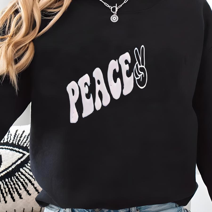 Matching Couple Hoodies, I Come In Peace Sweatshirt Set, Minimalist His Hers Outfit, Anniversary Gift For Couples Sweatshirt