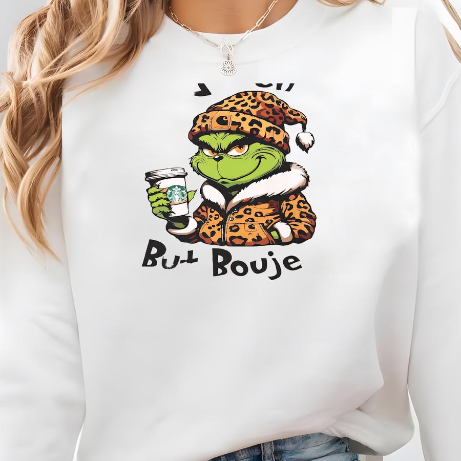 Y But Boujee Christmas Sweatshirt, Bougie Holiday Sweater, Funny Christmas Gifts For Her, Leopard Print Mas, Women Xmas Sweatshirt Y But Boujee Christmas Sweatshirt, Bougie Holiday Sweater, Funny Christmas Gifts For Her, Leopard Print Mas, Women Xmas Sweatshirt
