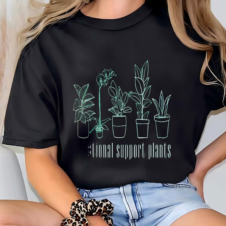 Emotional Support Plant Shirt, Plant Mom Shirt, Plant Lady Shirt, Funny Gardening Shirt,crazy Plant Lady, Mini Emotional Support, Plant Love T-shirt