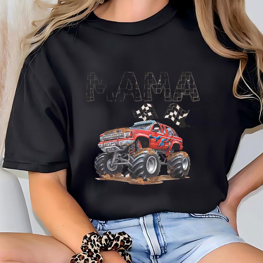 Monster Truck Mama Sweatshirt, Mama Monster Truck Shirt, Truck Jam Family Birthday Party Shirt, New Mom Baby Shower Gift,monster Truck Shirt T-shirt