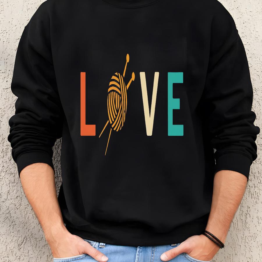 Colorful Knitting Shirt, Minimalist  Sweatshirt