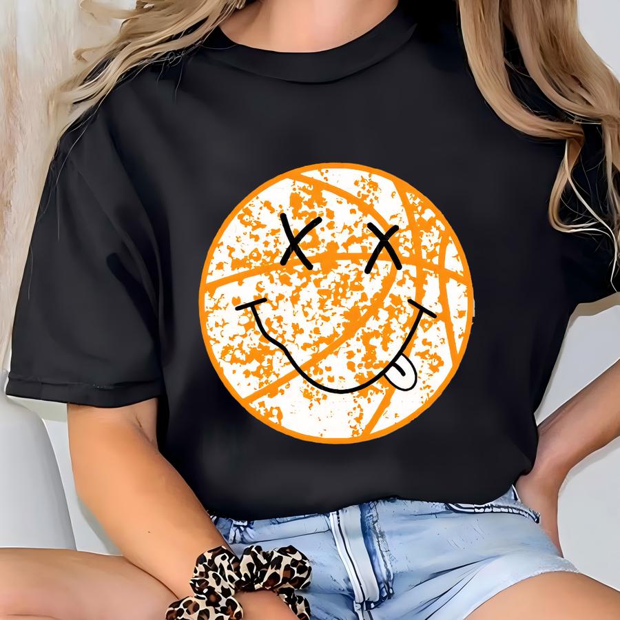 Basketball Swoosh With Sve Design, Svg, Png. , Sublimation, Cut File. Basketball Mom, Can Customize! Grunge Basketball Graphic T-shirt