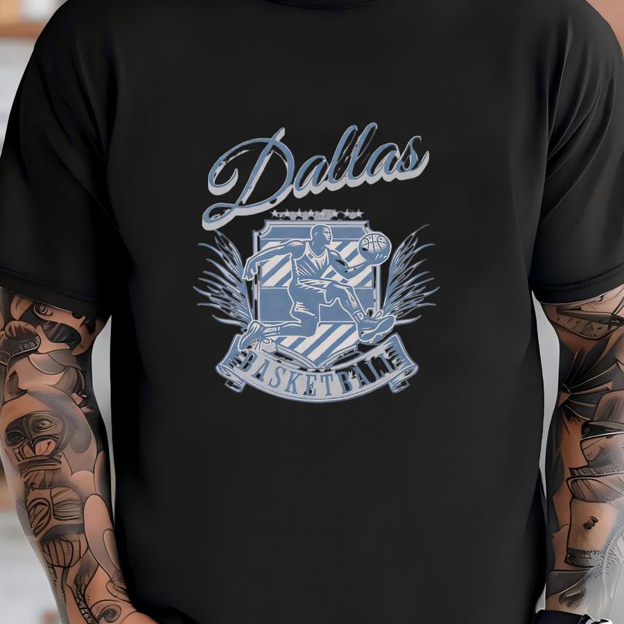 Vintage Basketball Crewneck, American Sports Sweatshirt, Us Sports Clothing, Basketball Fan Gift, Basketball Varsity Apparel, Mavs T-shirt