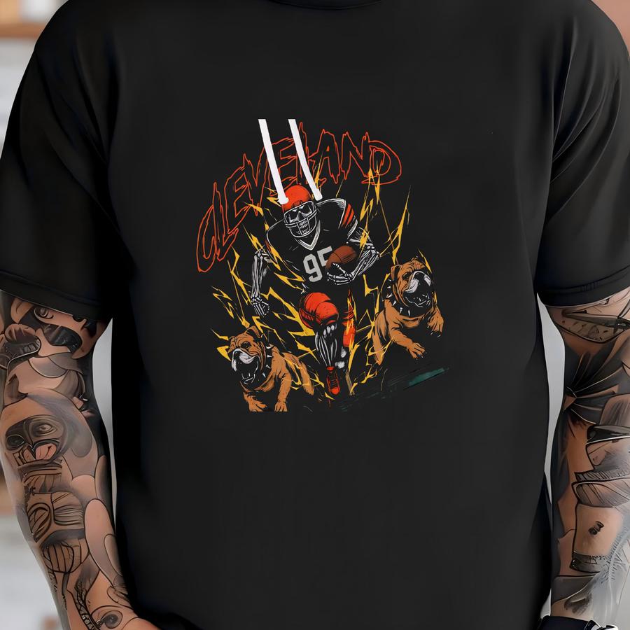 Cleveland Football Hoodie - Graphic Hoodie - Skeleton Shirt - - Gift Hoodie - Vintage - Skeleton Football - Browns T-shirt