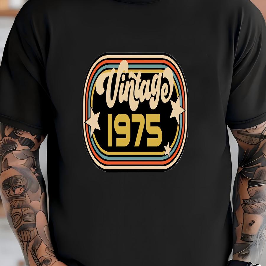 Vintage 1975 Retro Trucker Hat: 50th Birthday Gift T-shirt