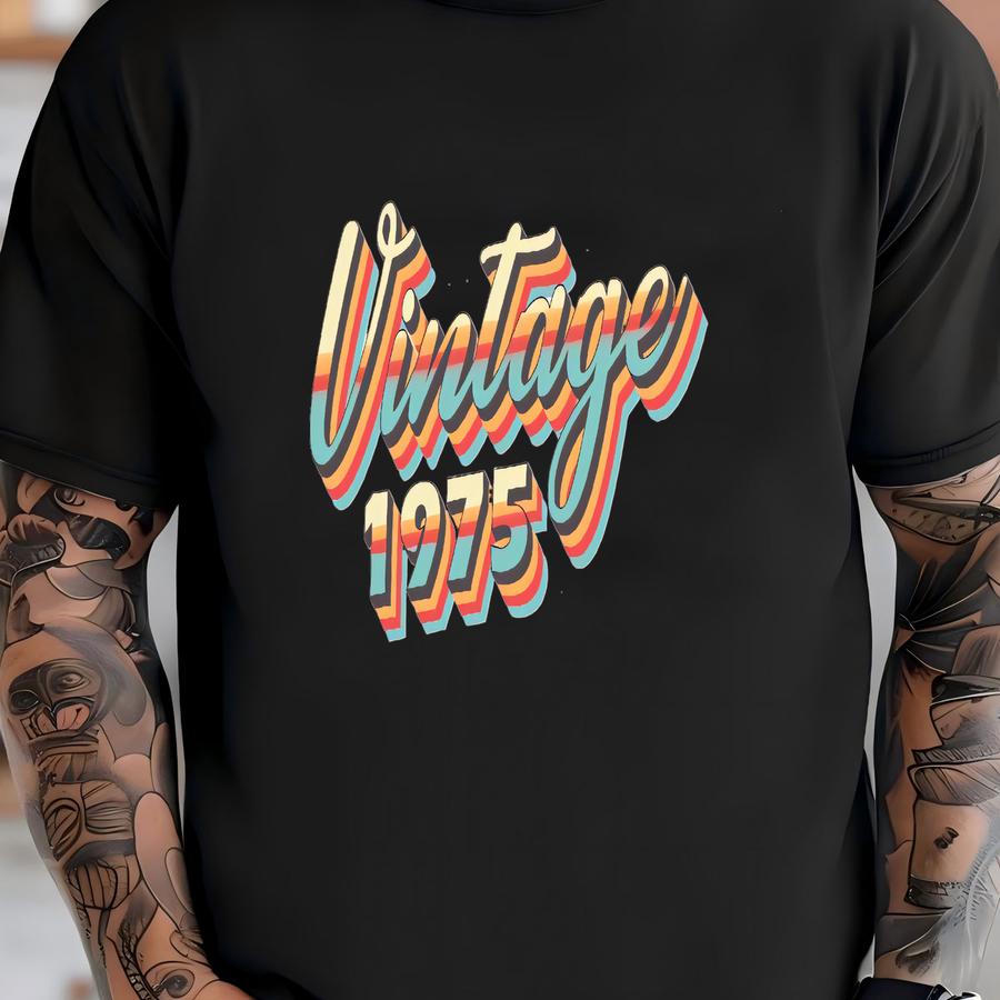 Vintage 1975 Retro Style Trucker Hat // 1975 // Party Hats // Fifty // Birthday Celebration // Big 50 T-shirt