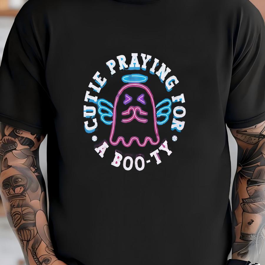 Cutie Praying For A Boo-ty Shirt, , Funny Pump Cover, Muscle Mommy, Weightlifting Gift, Gym Shirt, Gym Lover Gift, Gym Rat Tee T-shirt