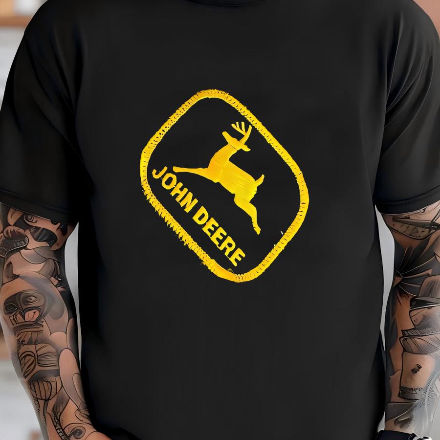 Vintage John Deere Denim Jacket Double Sided Quality Patches Size Xl T-shirt