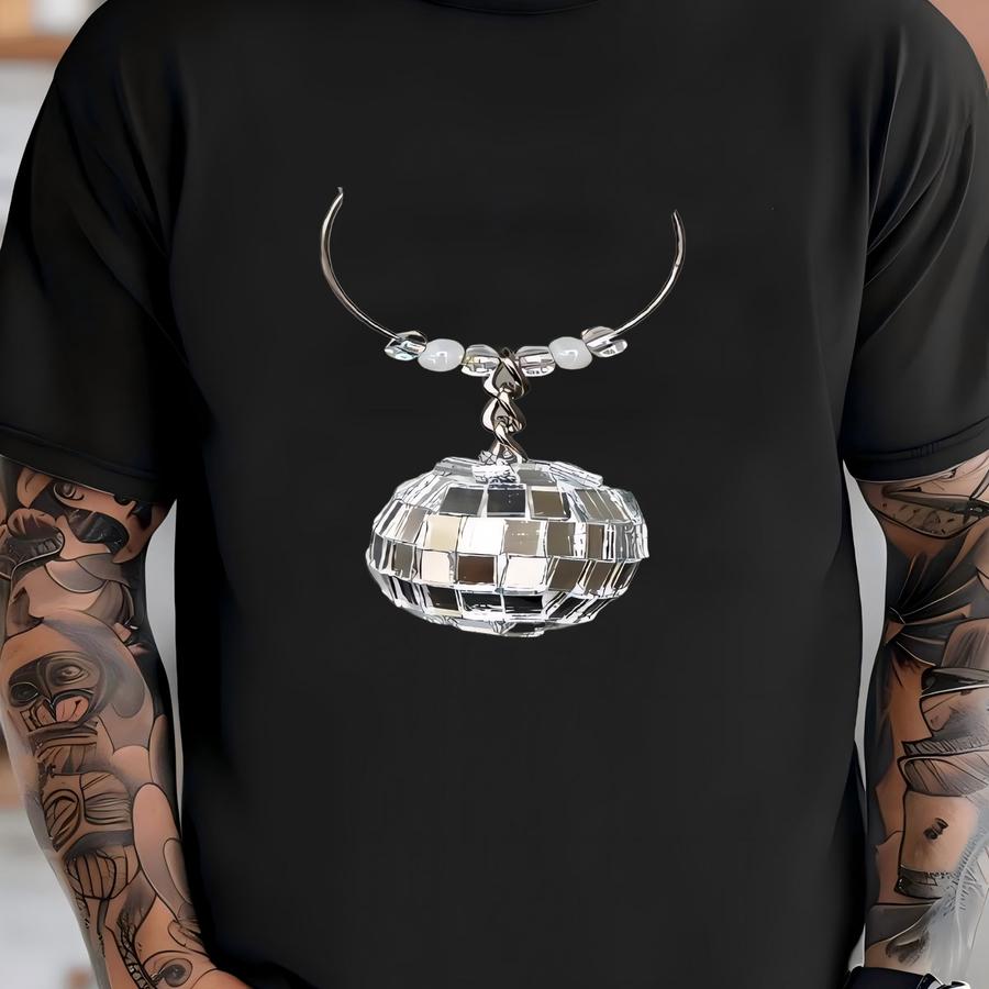 Disco Ball Tumbler Charm Water Bottle Accessory Cup Charm Disco Party Accessories Disco Handle Charm Silver Tumbler Gift T-shirt