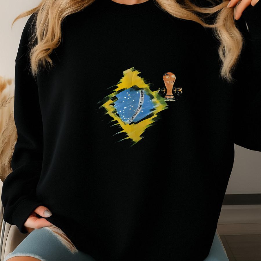 1998 Brazil World Cup T-shirt Sz S (a7285) Sweatshirt