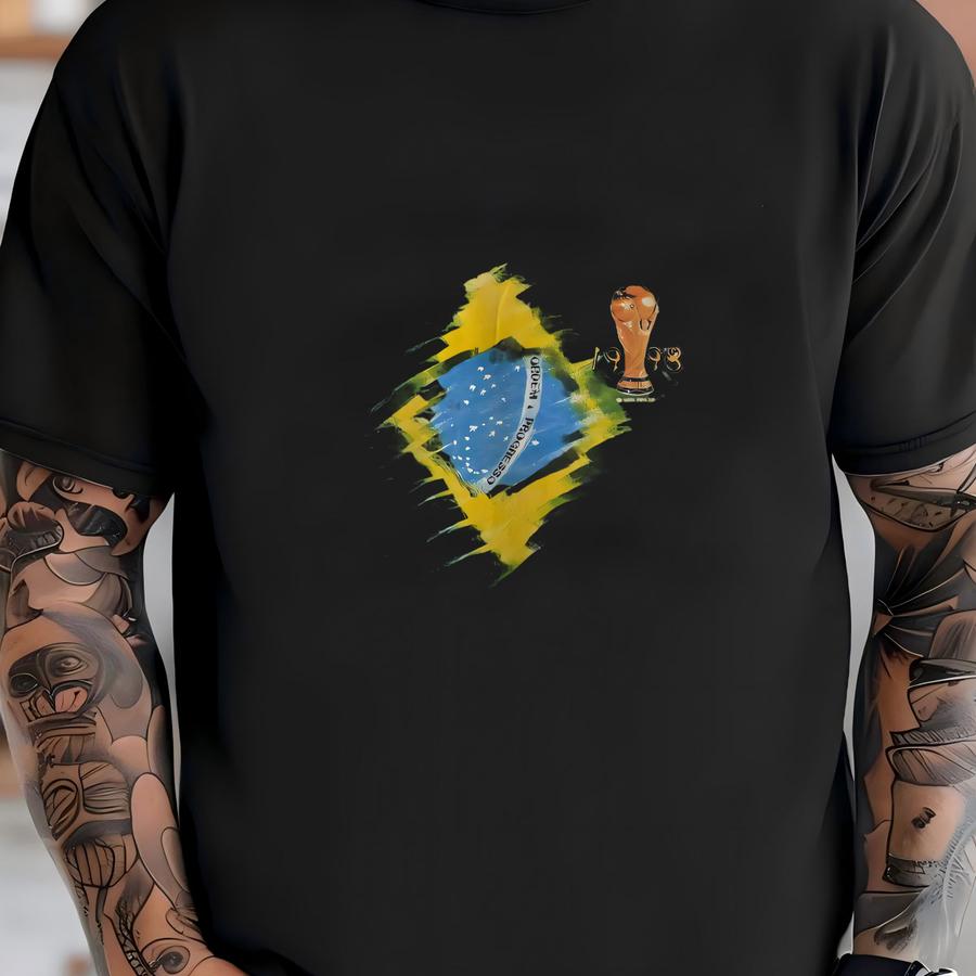 1998 Brazil World Cup Hoodie Sz S (a7285) T-shirt