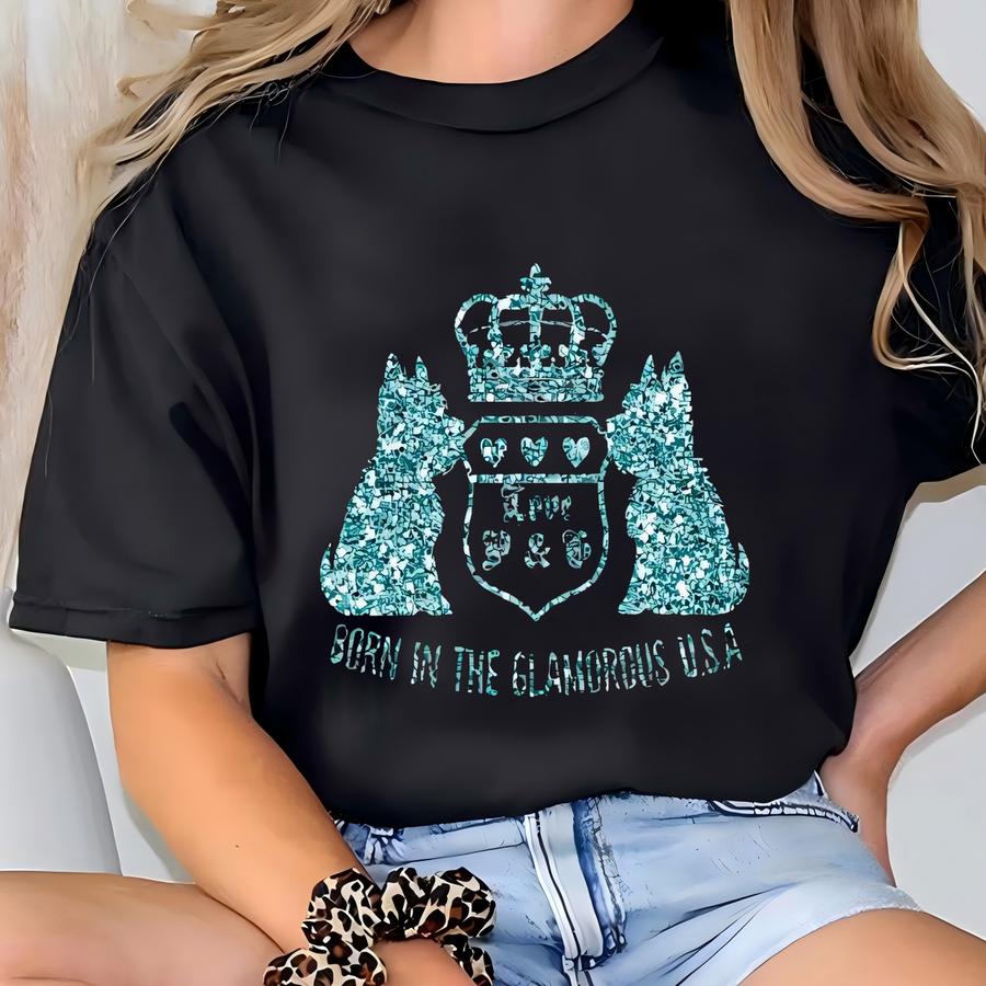 Y2k Born In The Glamorous Usa Adjustable Cami Gift For Her Y2k Clothing Gift T-shirt