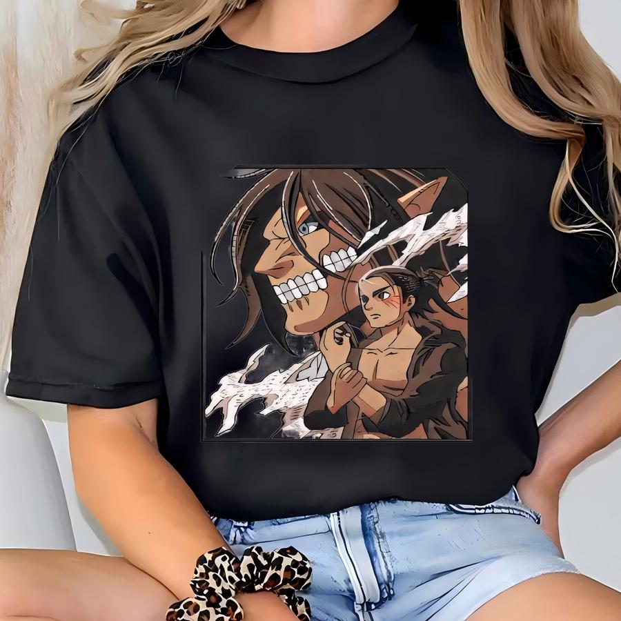 Anime Sweatshirt: Founding Titan Scene, Paradis Island T-shirt