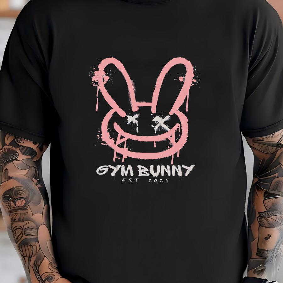 Gym Bunny Shirt, , Gym Pump Cover, Workout Shirt, Gift For Gym Rat, Oversized Gym Shirt, Gym Lover Gift, Gym Pumpcover T-shirt