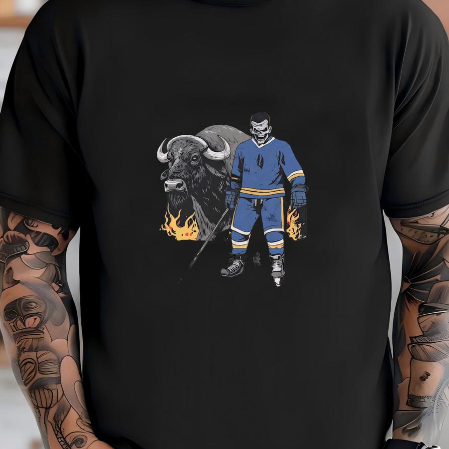 Buffalo Hockey Crewneck, Retro Team Sports Sweatshirt, Us Sports Clothing, Hockey Fan Gift, Hockey Lover Apparel, Vintage Merch, Sabre Shirt T-shirt