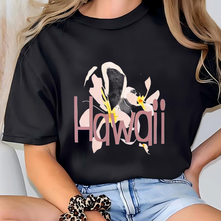 Tropical Flower Beach Hoodie, Hawaiian Floral Pullover, Aloha Vacation Sweatshirt, Island Paradise Hoody, Exotic Floral Jumper T-shirt