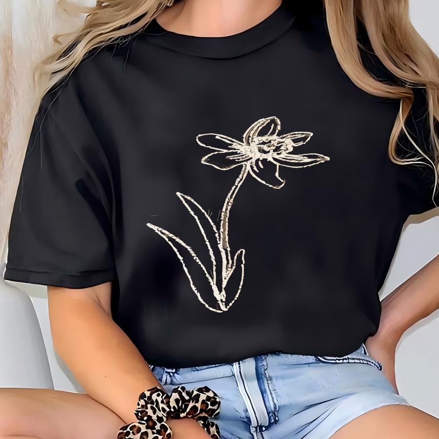 Custom Birth Month Flower Sweatshirt: Personalized Birthday Gift T-shirt