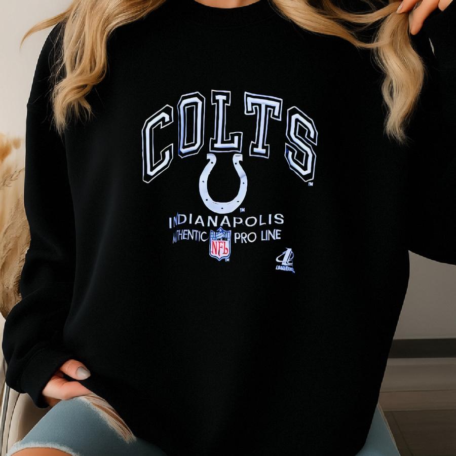 Vintage Distress Apolis Colts Sweatshirt Colts Pullover Sweater Colts Crewneck Jumper Apolis Colts Embroided Logo Graphic Sweatshirt