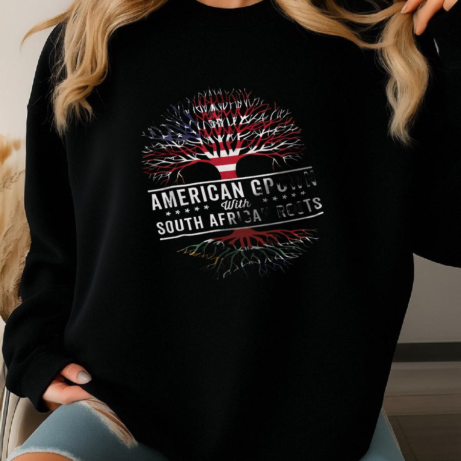 American Grown South African Roots Flag T-shirt Sweatshirt