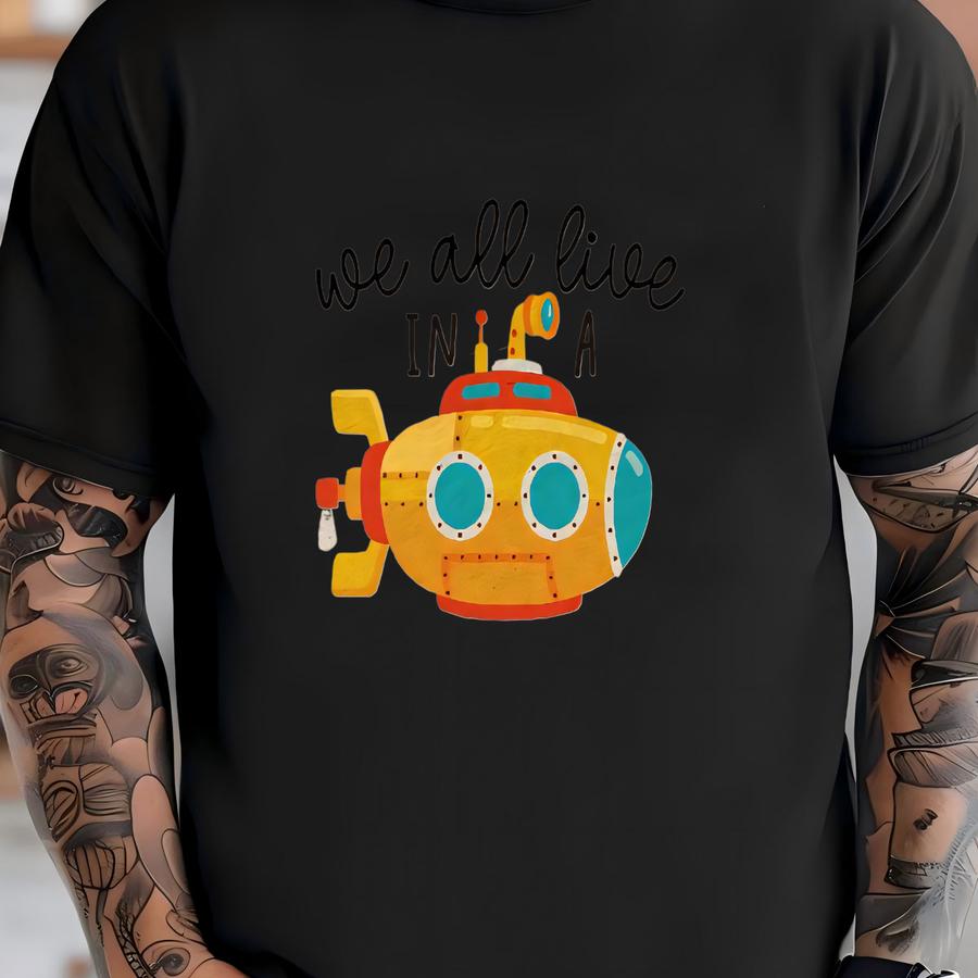 Yellow Submarine Toddler Sweatshirt - Ocean Beach Kids Pullover - Baby Shower Gift - Under The Sea Crew Neck T-shirt