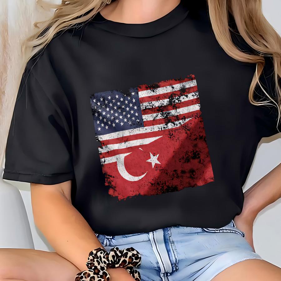 Turkey Usa Flag Hoodie T-shirt