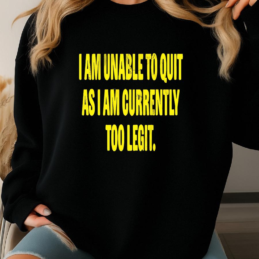 Funny 90s Music Shirt: Too Legit To Quit Sweatshirt