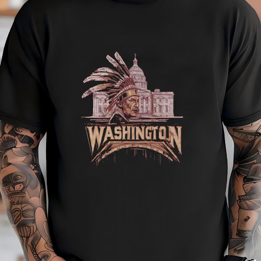 Vintage Washington Football Crewneck, American Sports Sweatshirt, Us Sports Clothing, Football Fan Gift, Football Lover, Retro Red T-shirt