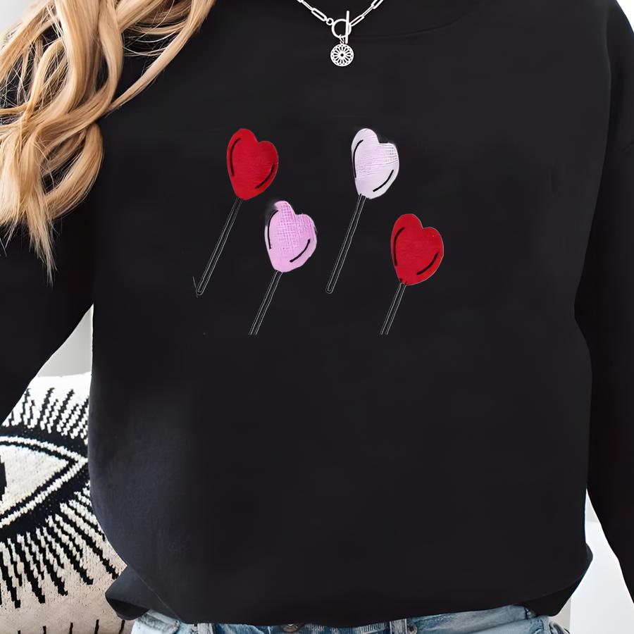 Candy Heart Valentine's Day Sweatshirt Sweatshirt