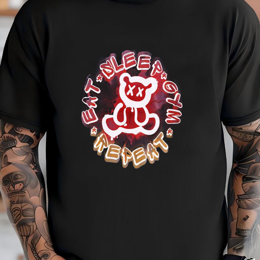 Eat Sp Gym Repeat Graffiti Shirt, , Gym Pump Cover, Gift For Gym Lover, Fitness Clothes, Funny Gym Shirt, Gym Pumpcover T-shirt