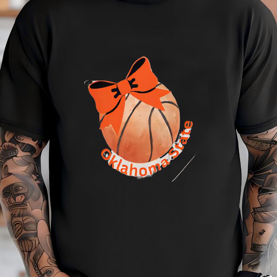 Basketball Bow Oklahoma State Unisex Hoodie; Oklahoma State Basketball Shirt; Osu Cowboys Basketball T-shirt