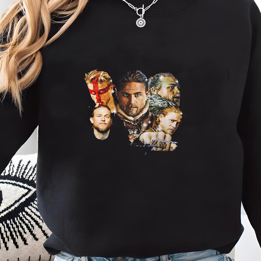Ready And Custom T-shirt Charlie Hunnam Shirt Vintage Tee Unisex Adult And Youth Tee Vintage Crewneck Best Seller Long Sve And Hoodie Sweatshirt