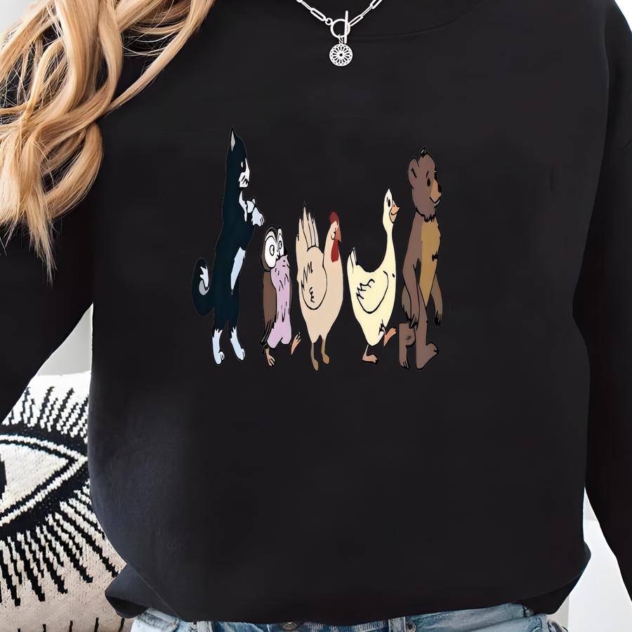 Little Bear Crop Top, Cute Animal Friends Shirt, Animated Tv Show Tshirt, Tv Series Tee, Animal Friends Crop Tee Sweatshirt
