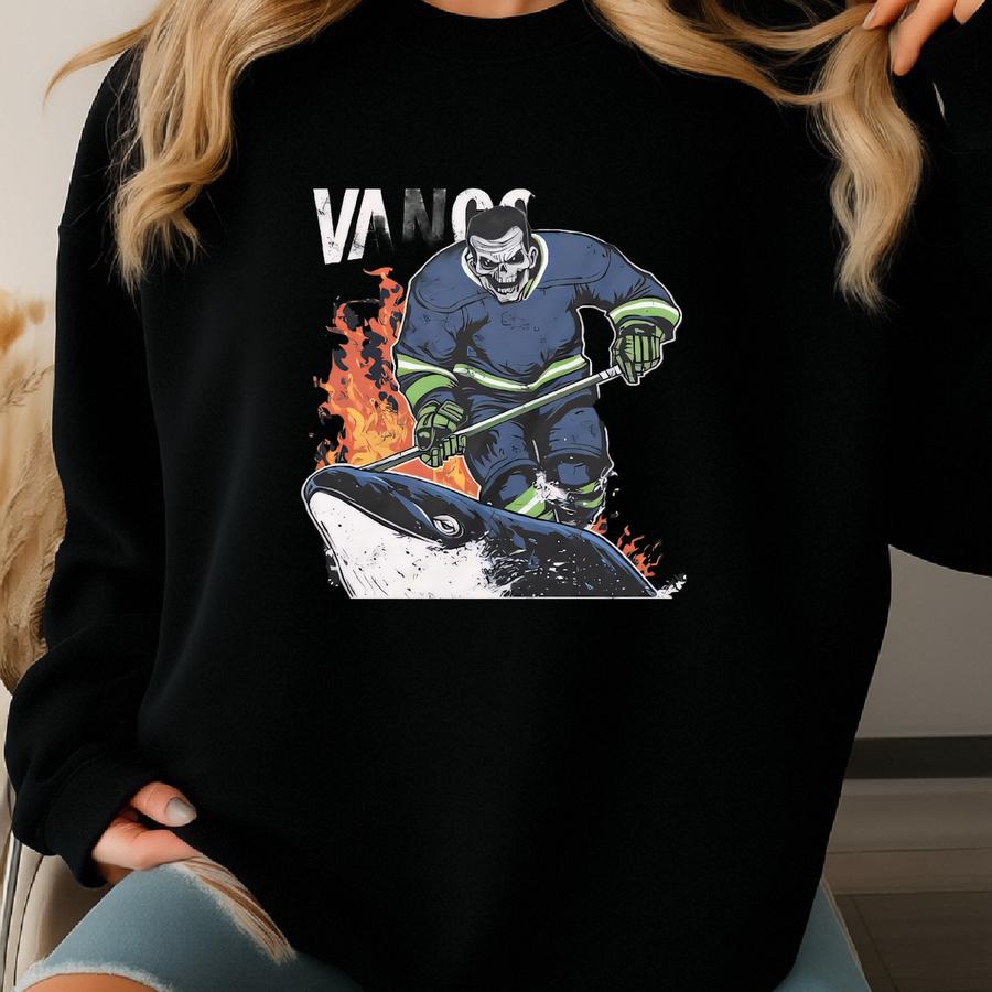 Vancouver Hockey Shirt, Canuck Ice Hockey, Sports Team Clothing, Hockey Fan Gift, Hockey Lover Apparel, Vintage Hockey, Vancouver Bc Sweatshirt