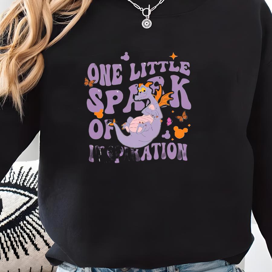 One Little Spark Shirt, Figment Shirt, Purple Dragon Shirt, Figment Epcot Shirt, World Shirt, Valentines Day Tshirt, Couple Gift Sweatshirt