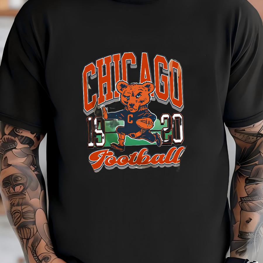 Vintage Chicago Football Hoodie , Chicago Football Fan Shirts, Chicago Game Day Shirt, Unisex Shirt Bx14 T-shirt