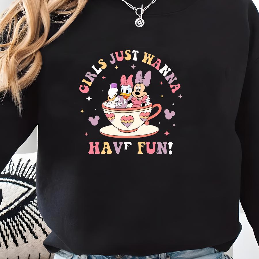 Girls Just Wanna Have Fun Tank Top,  Daisy Summer Tank Tops, Besties Tee, Summer, World Shirts, Gift Sweatshirt