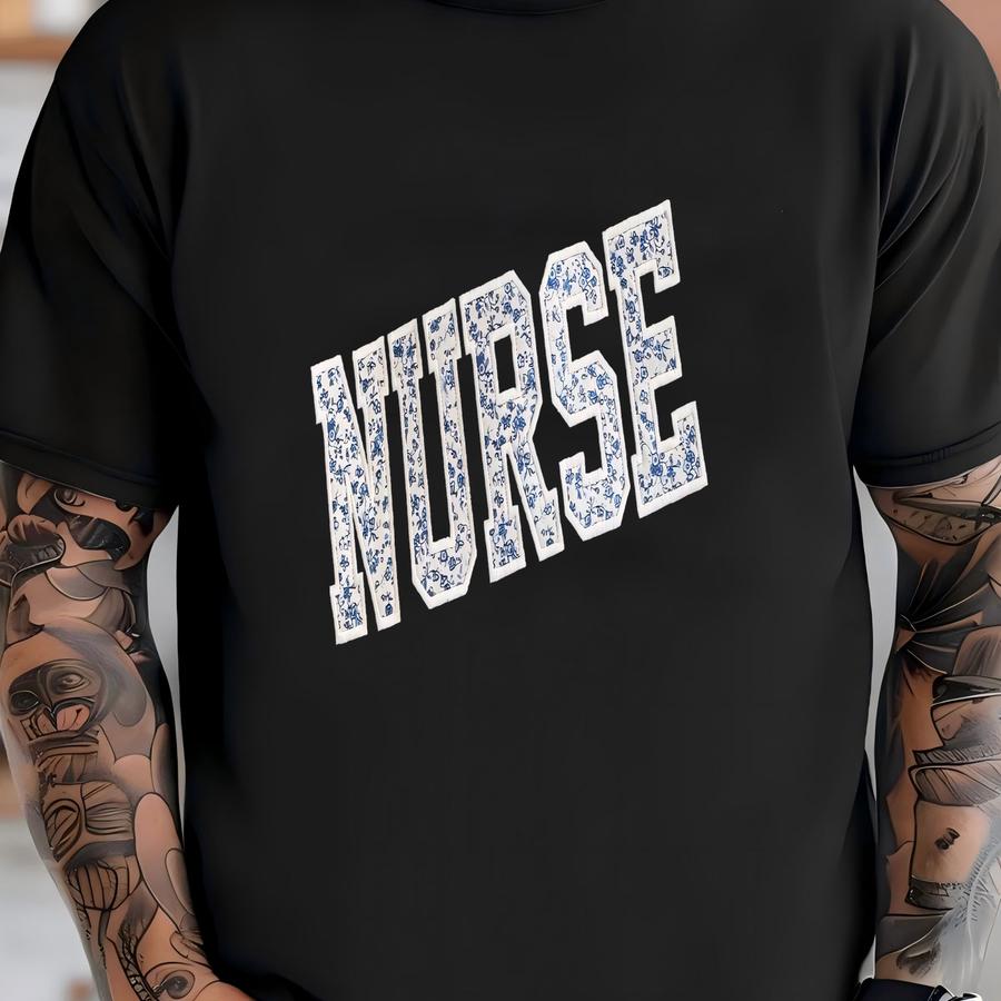 Nurse Crewneck, Nurse Sweatshirt Floral Applique Sweatshirt, Nurse Crewneck, Gift For Nurse, Nurse Appreciation Gift T-shirt