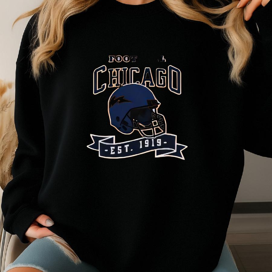 Bear Plushie, Chicago Football Stuffed Animal With Tee, Football Fan Gift, Team Mascot Soft Toy, Game Day Decor, Sports Lover, Gift For Kids Sweatshirt