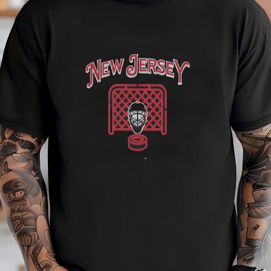 Vintage New Jersey Hockey Crewneck, American Sports Sweatshirt, Us Sports Clothing, Hockey Fan Gift, Hockey Apparel, Vintage Sweater, Devil T-shirt