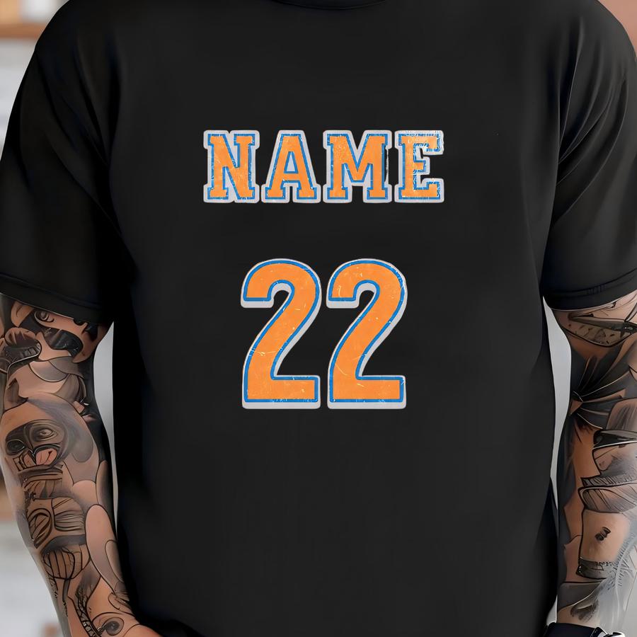 Custom New York Basketball Unisex Tee, Knick Basketball Team Shirt, Custom Name Number, Personalized Front And Back Retro Basketball Shirt T-shirt