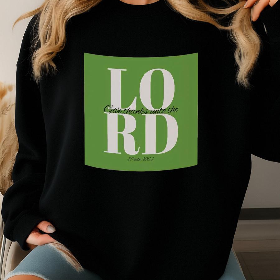 Scented Candles, Unique Coconut Apricot Wax Candle For Thanksgiving And Home Decor, Give Thanks Unto The Lord, Fall Season Decor, Religious Sweatshirt