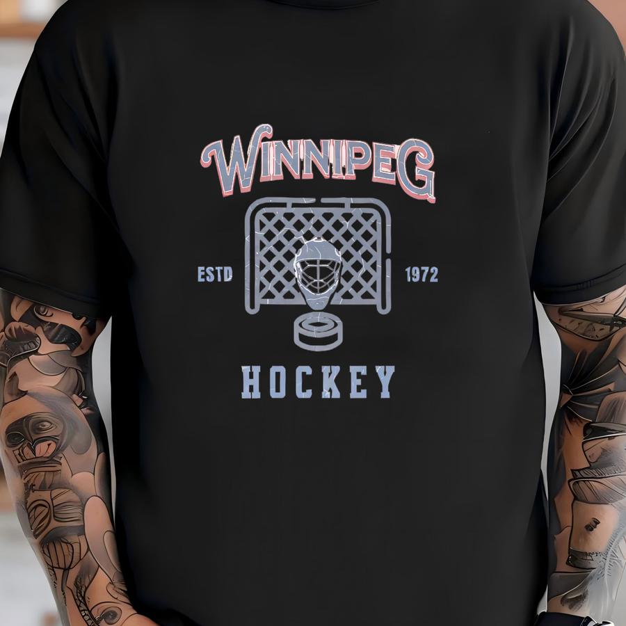 Vintage Winnipeg Hockey Crewneck, American Sports Sweatshirt, Us Sports Clothing, Hockey Fan Gift, Hockey Apparel, Vintage Sweater, Jet T-shirt