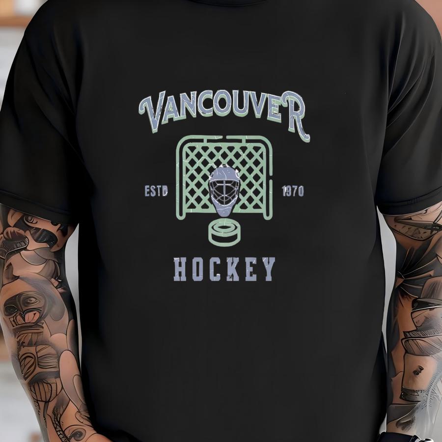 Vintage Vancouver Hockey Crewneck, American Sports Sweatshirt, Us Sports Clothing, Hockey Fan Gift, Hockey Apparel, Vintage Sweater, Canuck T-shirt