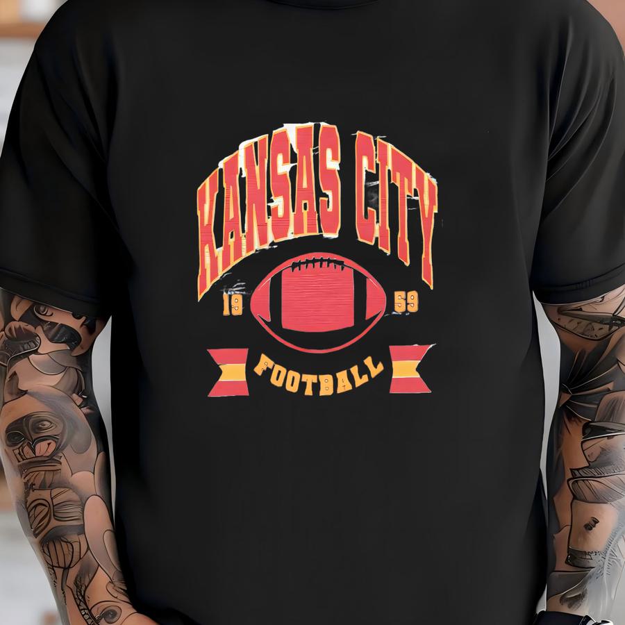 Vintage Kansas City Football Sweatshirt, Hoodie And Hoodie, Kansas City Fan Shirts, Football Crewneck, Kansas City Hoodie, Game Day T-shirt