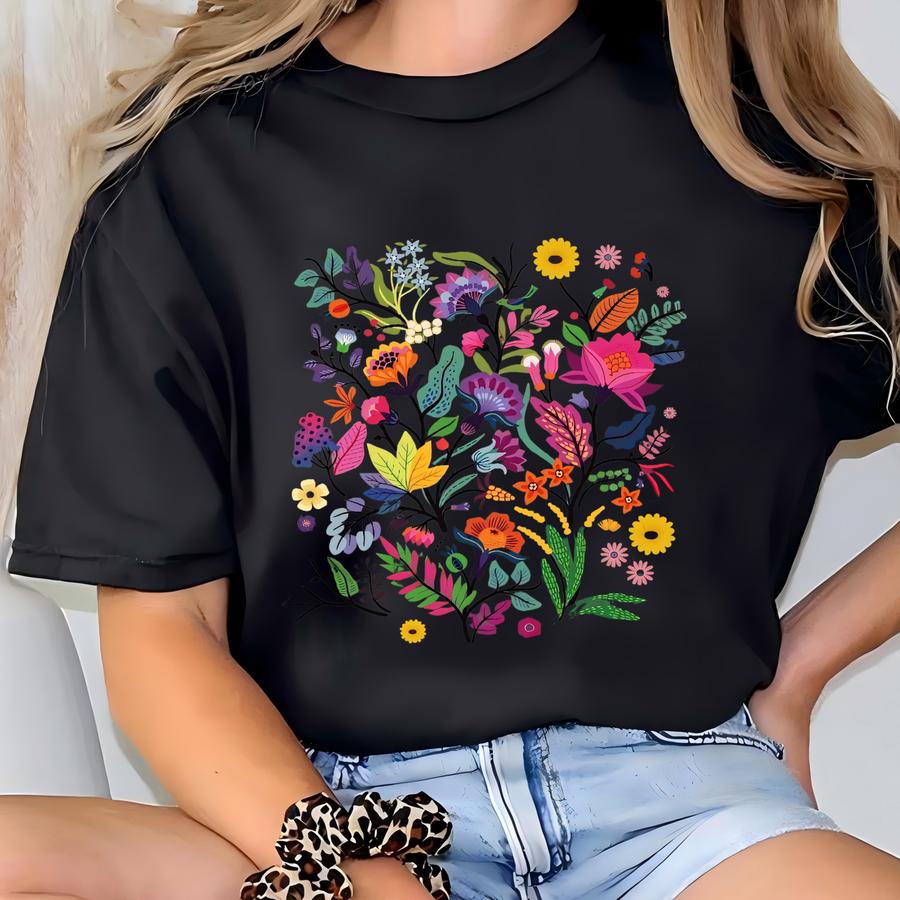 Wildflower Sweatshirt, Wild Flowers Shirt, Floral Tshirt, Flower Shirt, Gift For Women, Ladies Shirts, Best Friend Gift, Nature Lover Shirt T-shirt