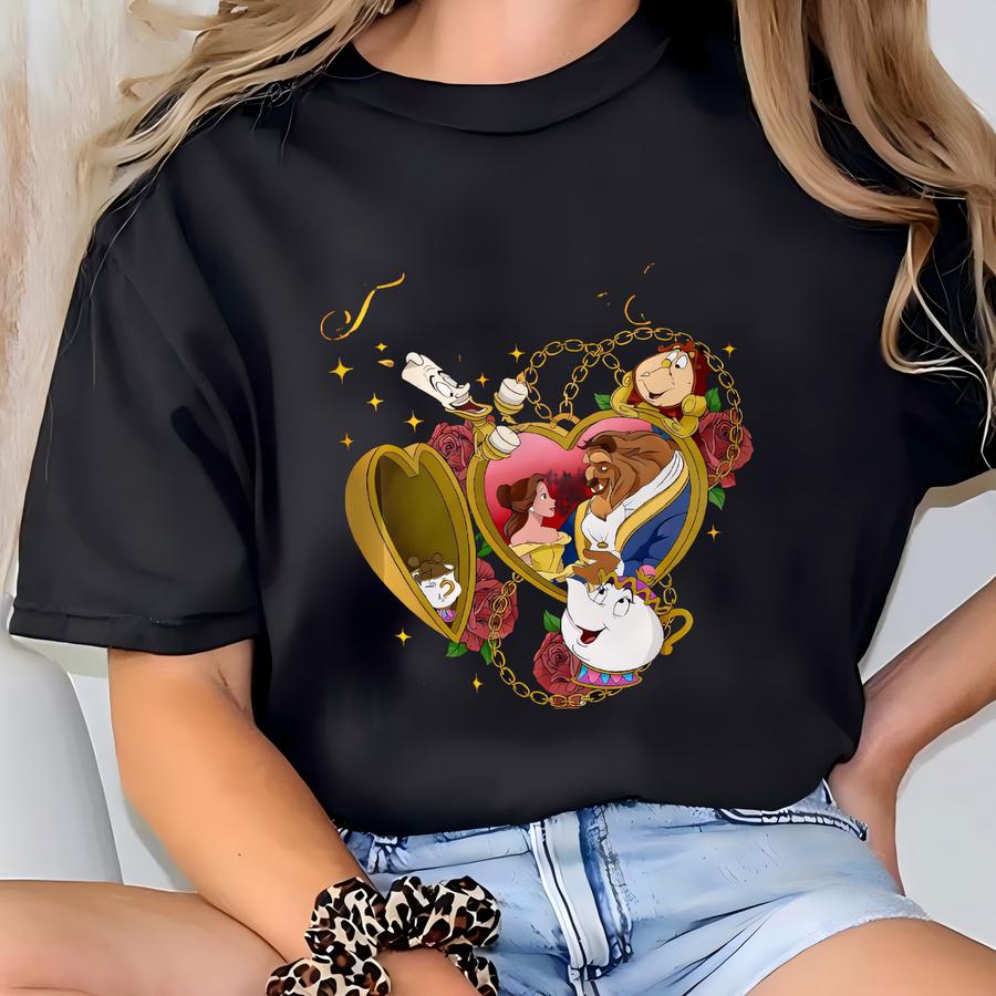 2 Sided Beauty The Beast Shirt, Belle Princess And Beast Shirt, Tale As Old As Time, Valentines Day Gifts T-shirt